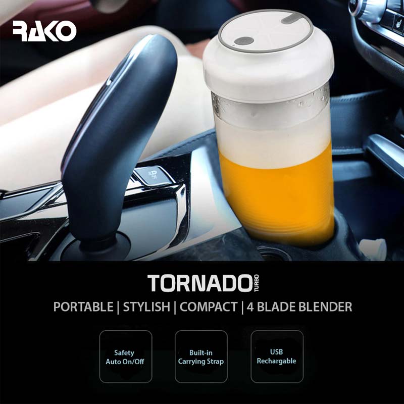 Rako 4 blades Tornado Turbo Portable blender. Rako 4 blades Tornado Turbo Portable blender.